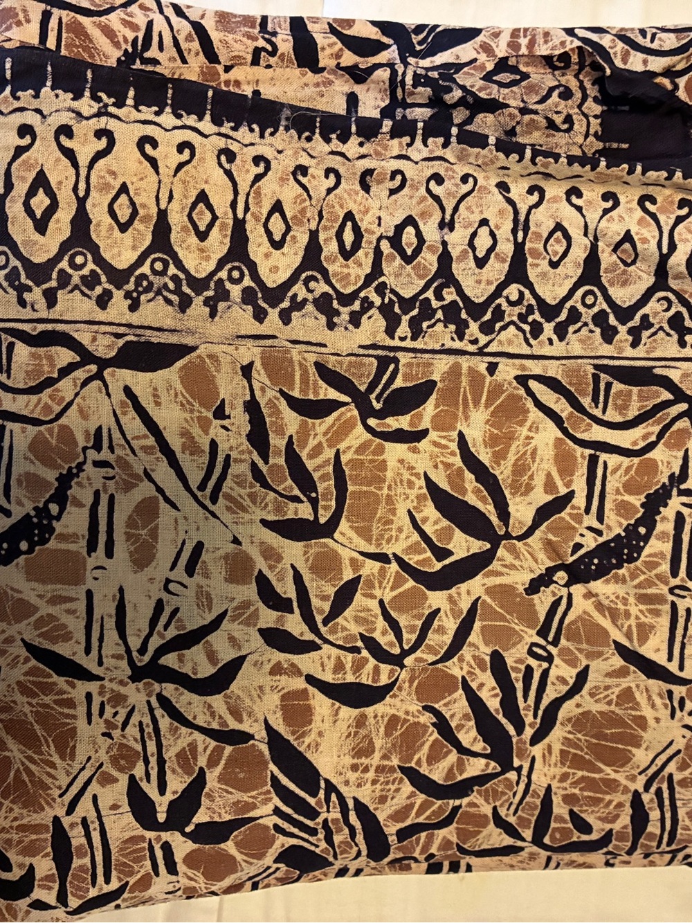 Brown and Black Batik Fabric